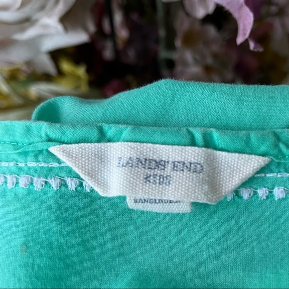 •Land's End Kids• Lightweight Aqua Green Tunic/Swim Cover-Up - Size 10-12 - Picture 2 of 8